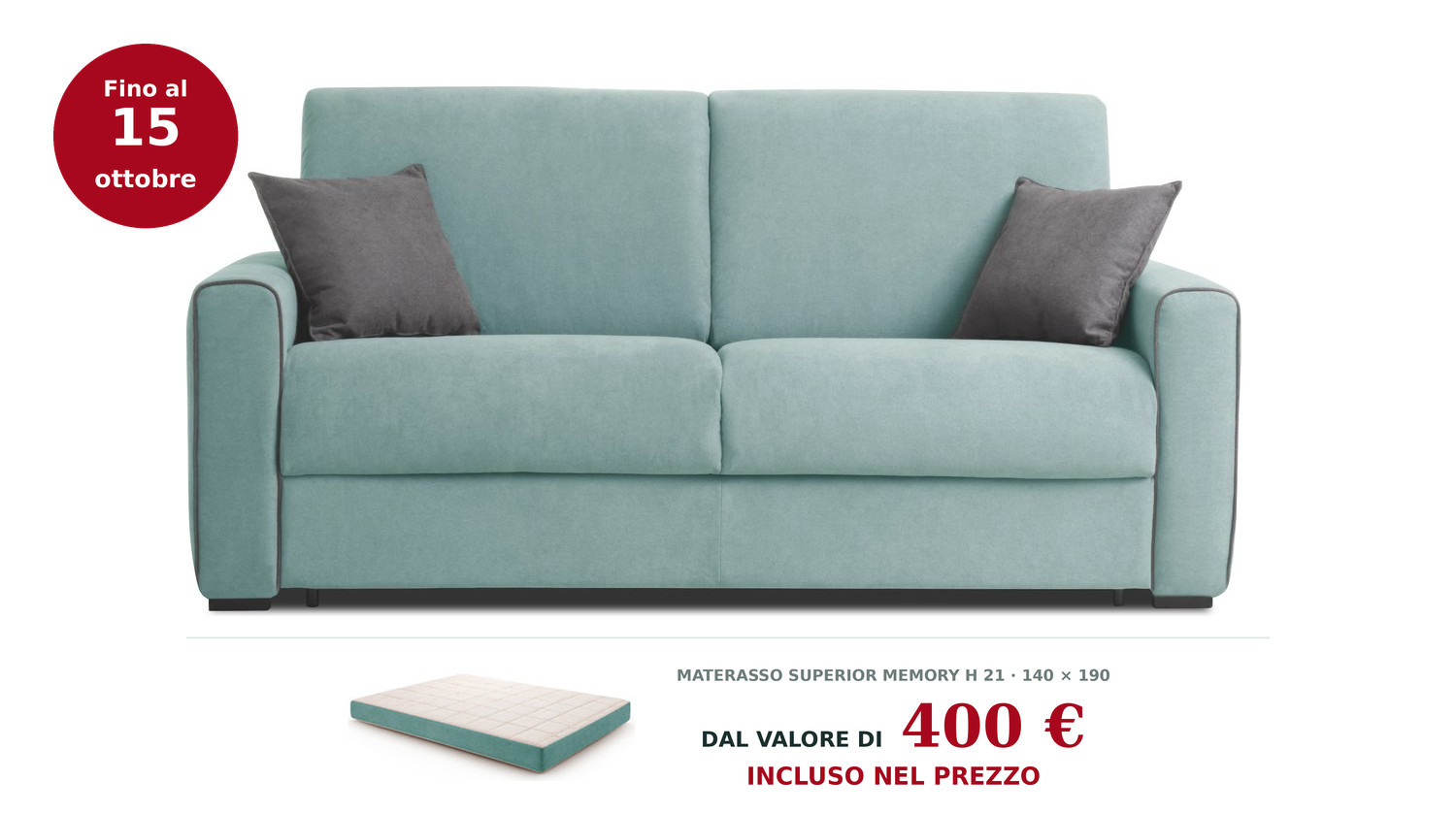SOGNO, divano letto 3 posti